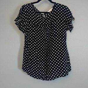 Black & White Polk-a-dot Blouse